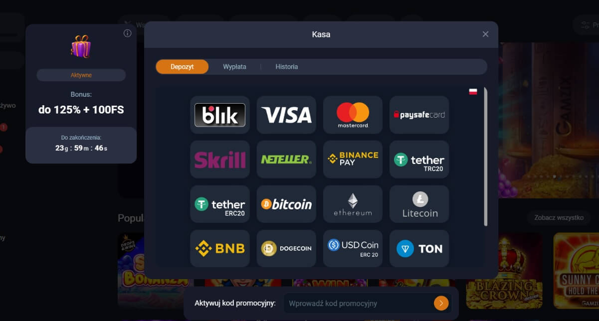 Rejestracja konta w Vox Casino